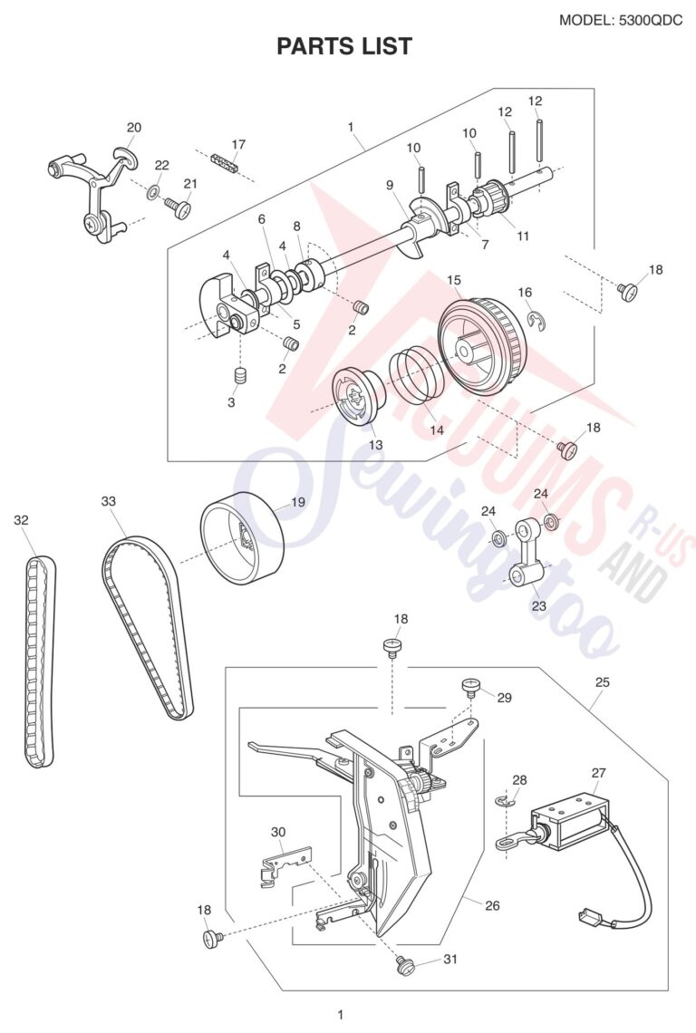 Janome 5300QDC-T schematic page 1 preview