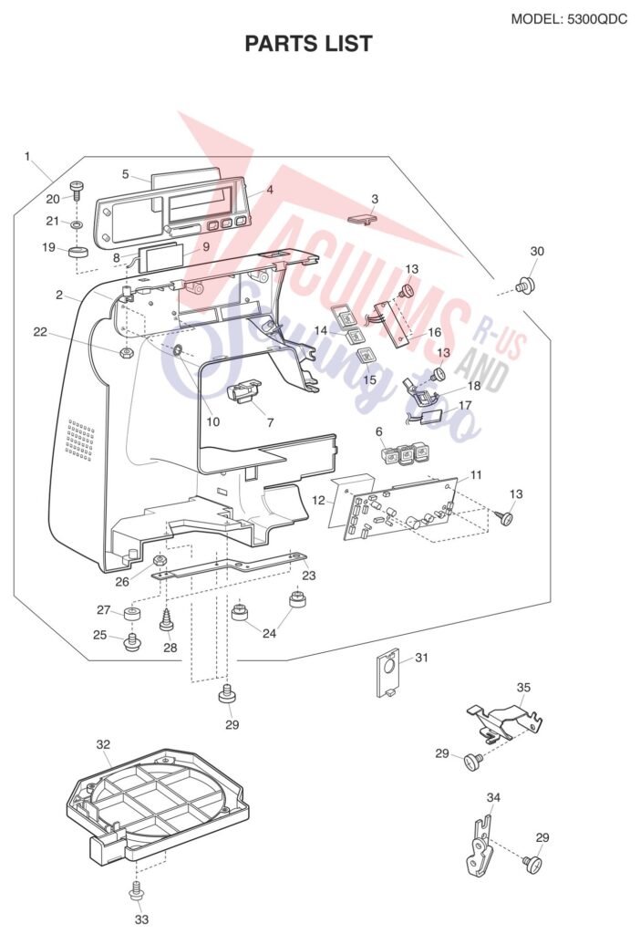 Janome 5300QDC-T exploded schematic diagram (page 6)