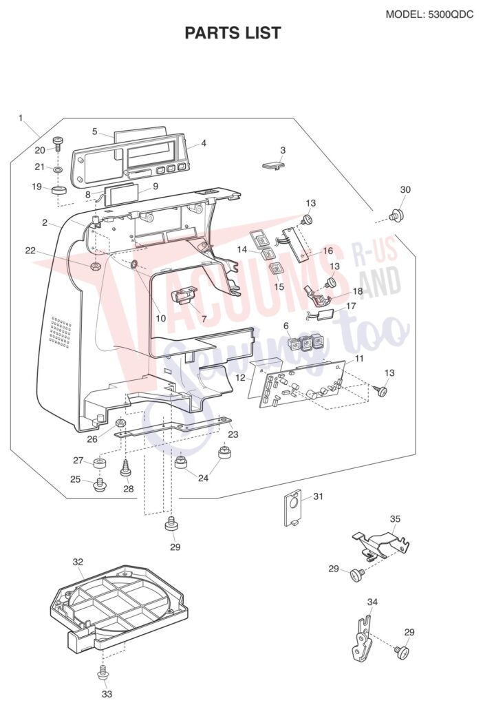 Janome 5300QDC-T V3 exploded schematic diagram (page 6)