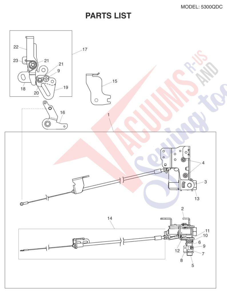 Janome 5300QDC-T V3 exploded schematic diagram (page 7)