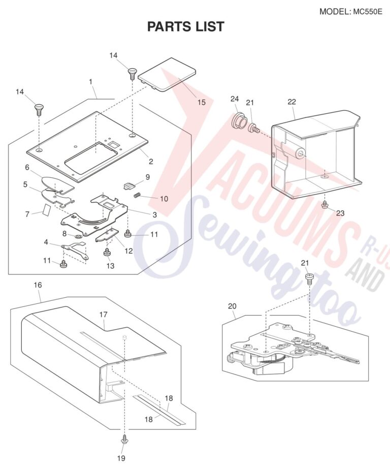 Janome 550E schematic page 3 preview