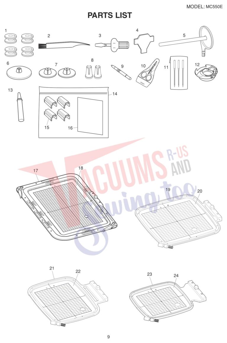 Janome 550E schematic page 10 preview