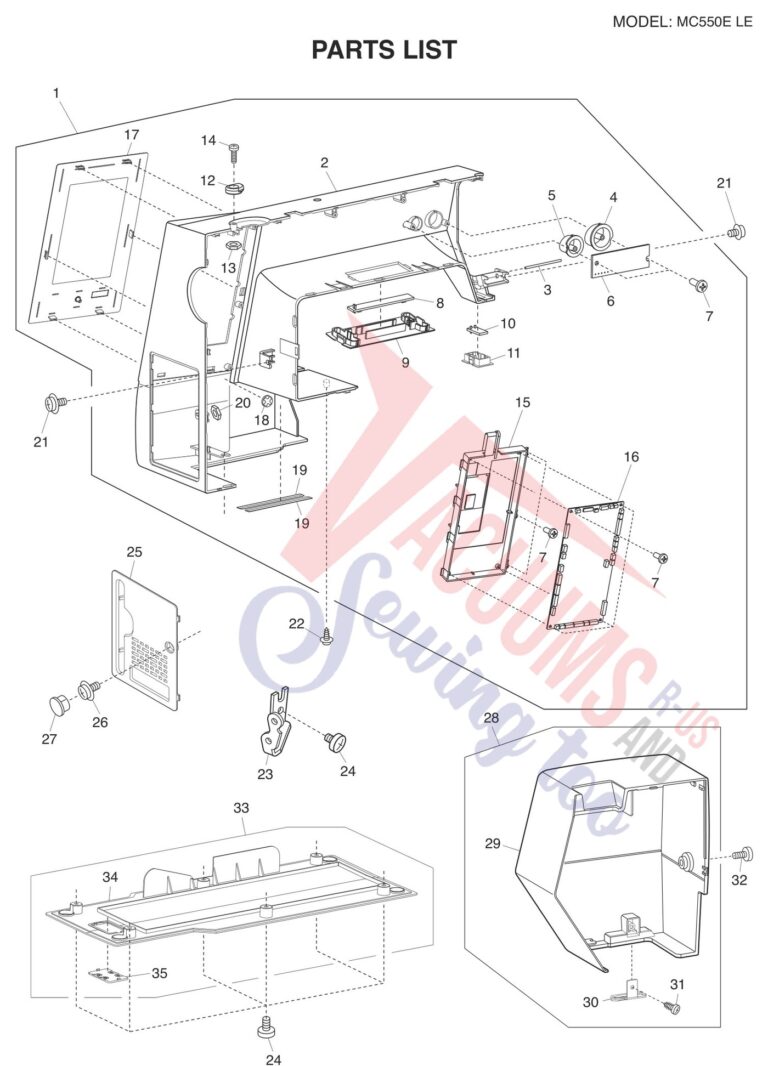 Janome 550ELE schematic page 1 preview