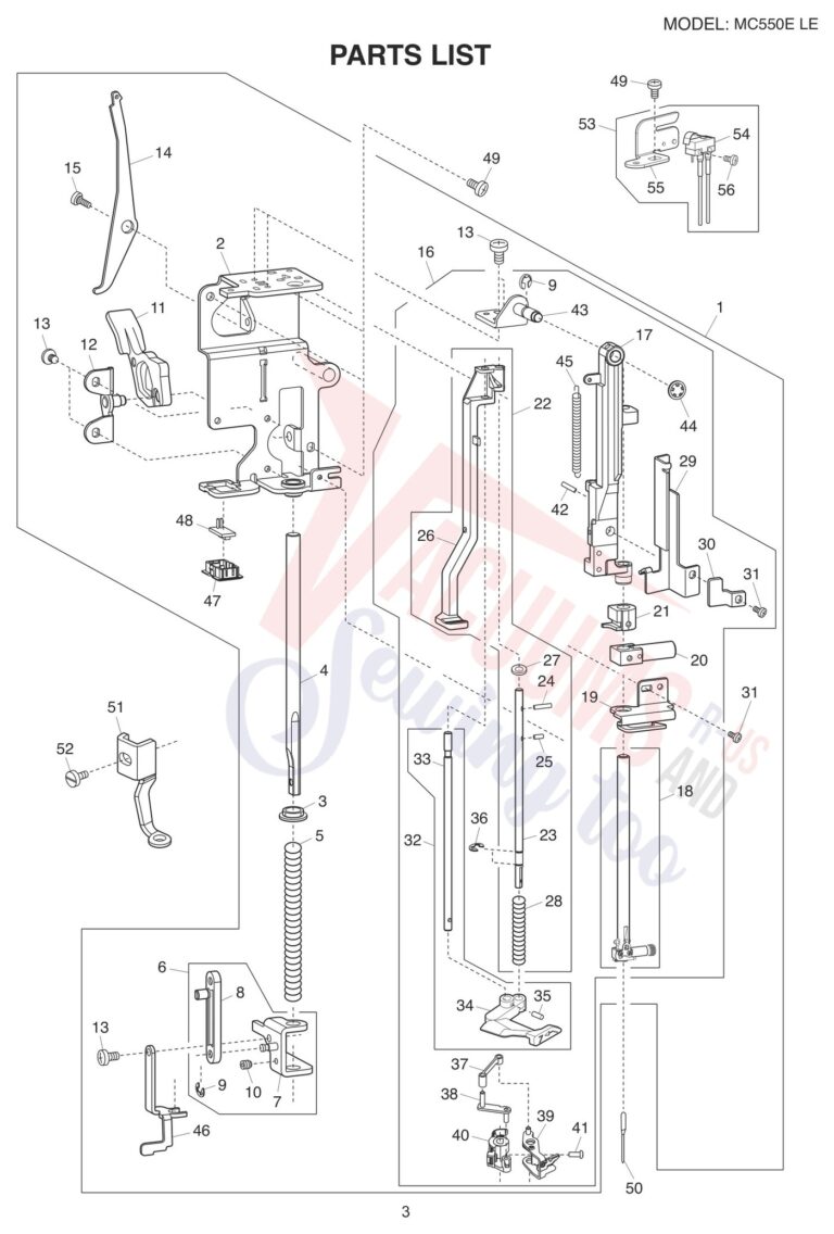 Janome 550ELE schematic page 4 preview