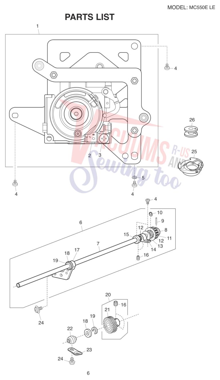 Janome 550ELE schematic page 7 preview