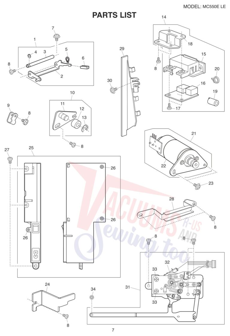 Janome 550ELE schematic page 8 preview