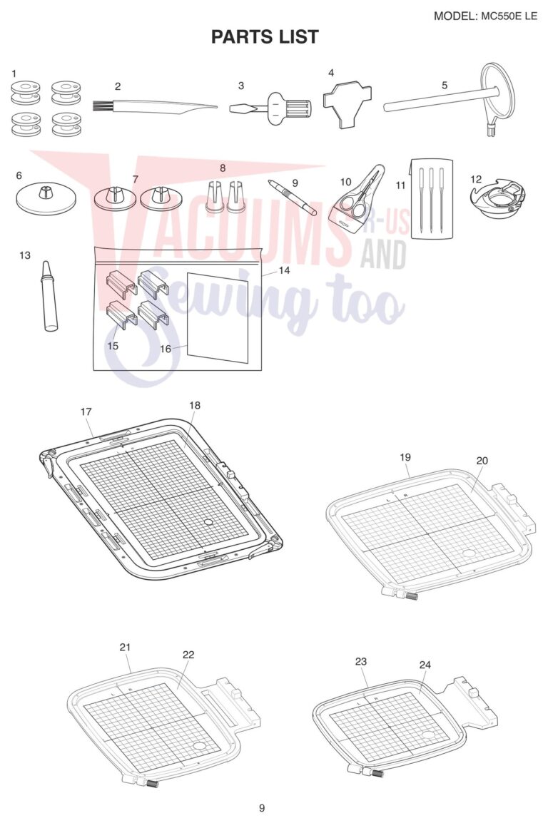 Janome 550ELE schematic page 10 preview
