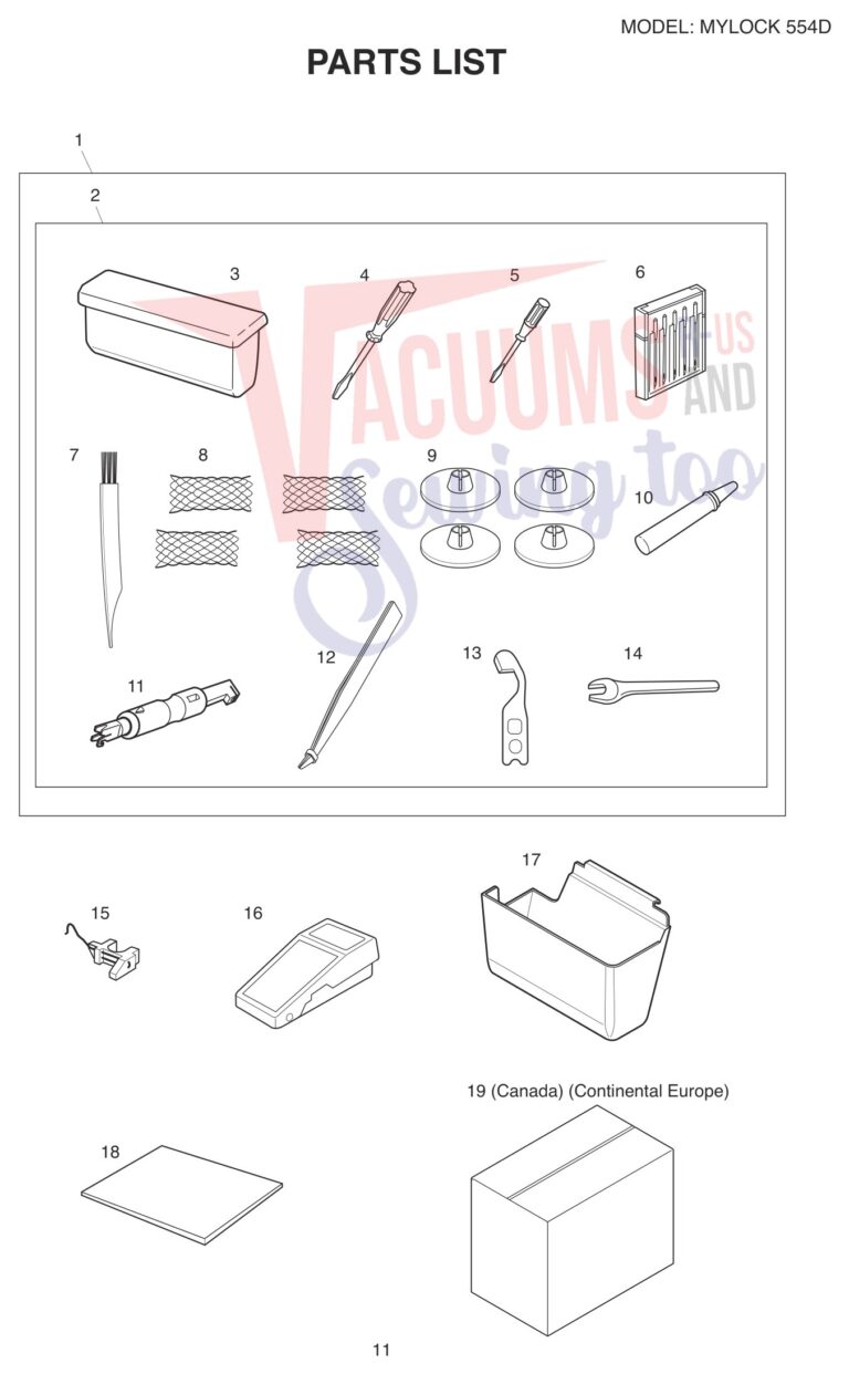 Janome 554D schematic page 3 preview