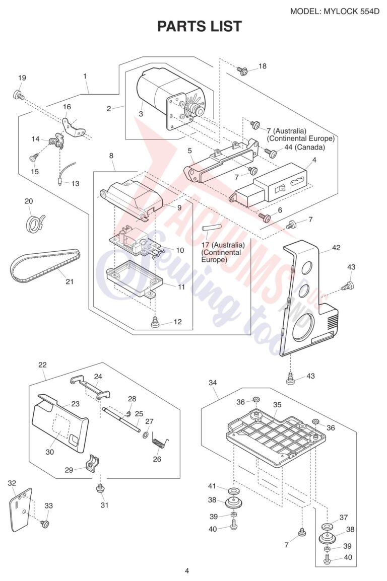 Janome 554D schematic page 6 preview