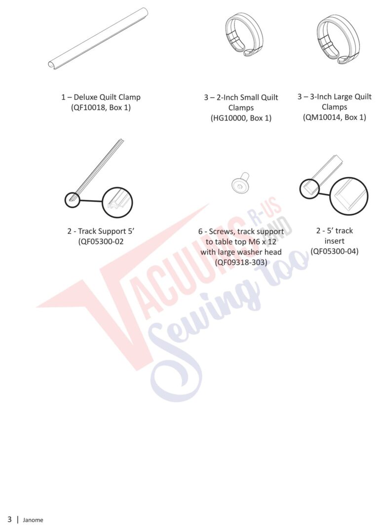 Janome 5' Frame schematic page 3 preview