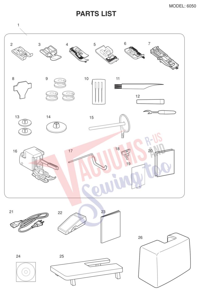 Janome 6050 schematic page 7 preview