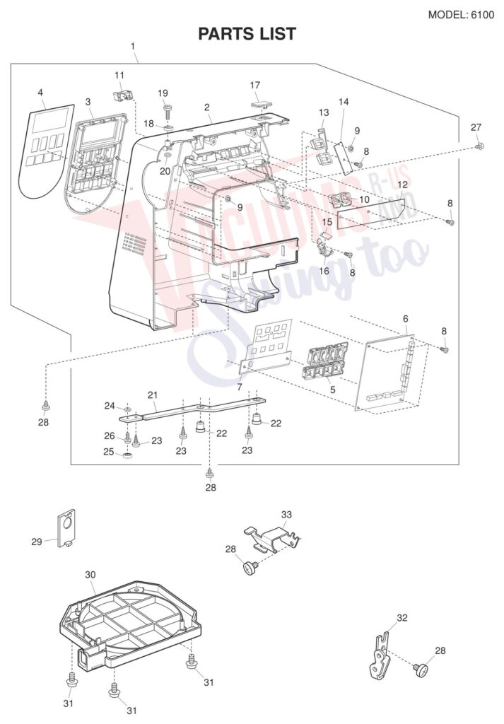 Bissell 6100 exploded schematic diagram (page 6)
