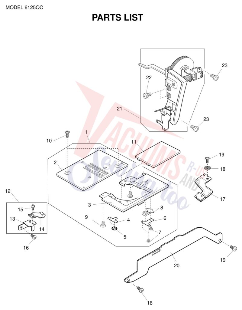 Janome 6125QC exploded schematic diagram (page 4)