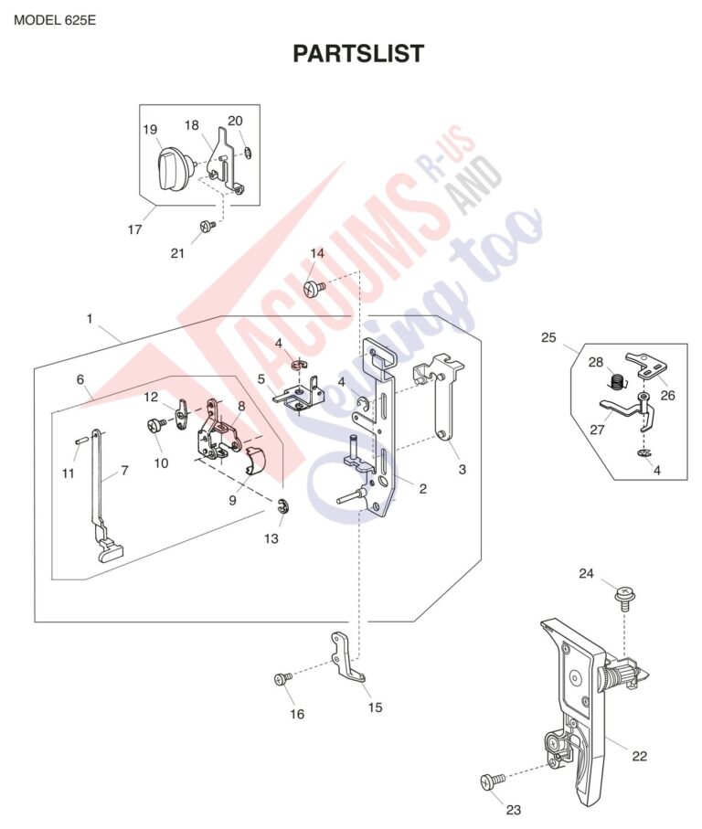 Janome 625E schematic page 7 preview