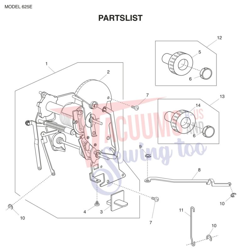 Janome 625E schematic page 11 preview