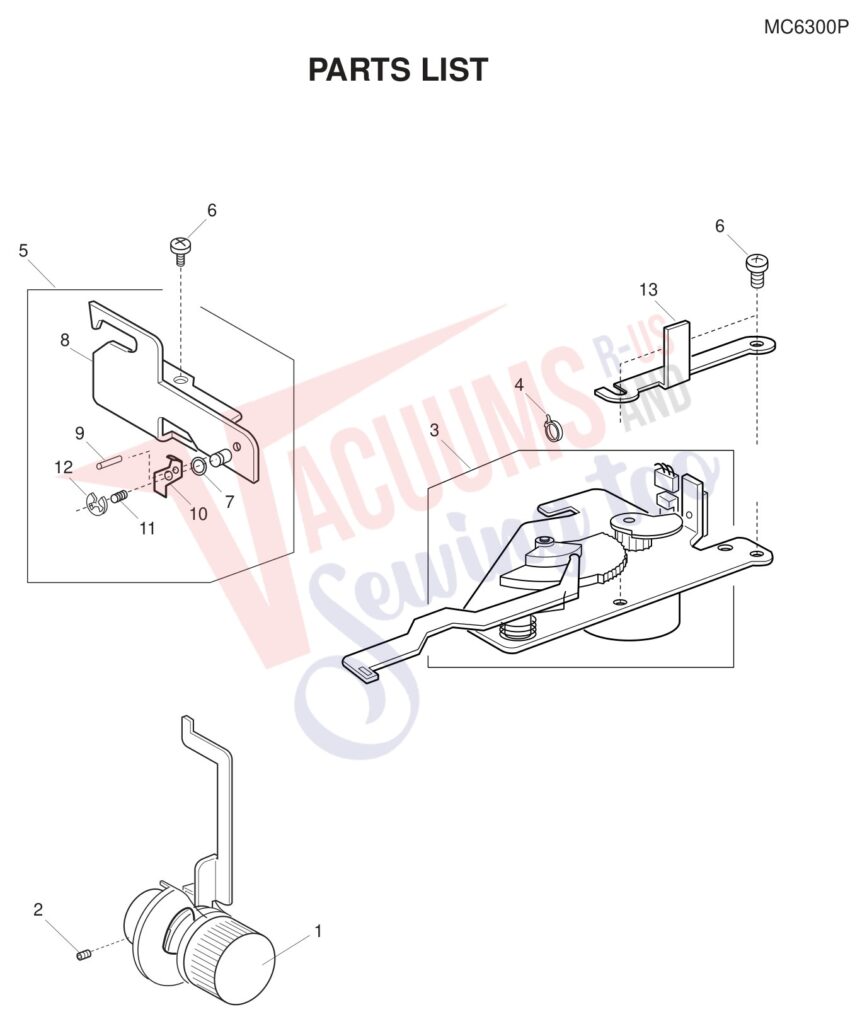 Janome 6300P exploded schematic diagram (page 8)