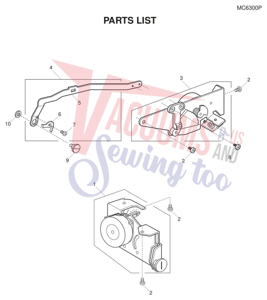 Janome 6300P exploded schematic diagram (page 12)