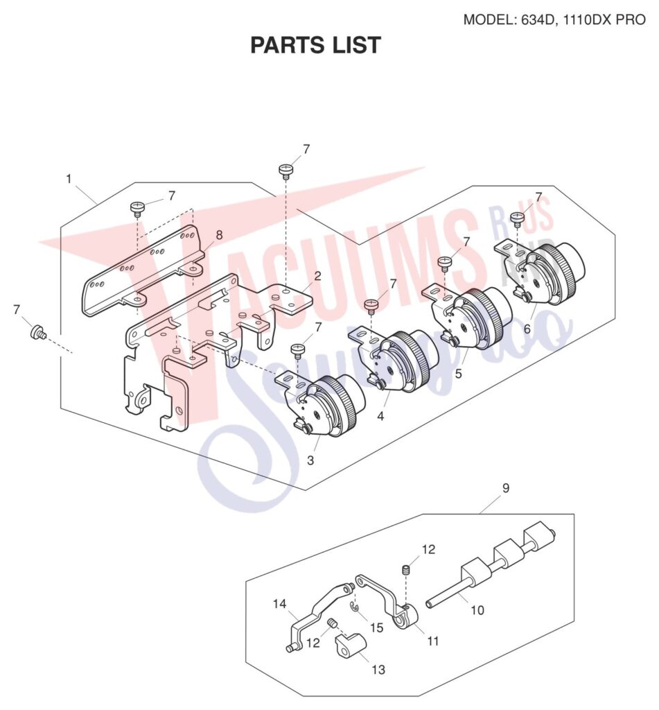 Janome 634D V2 exploded schematic diagram (page 5)