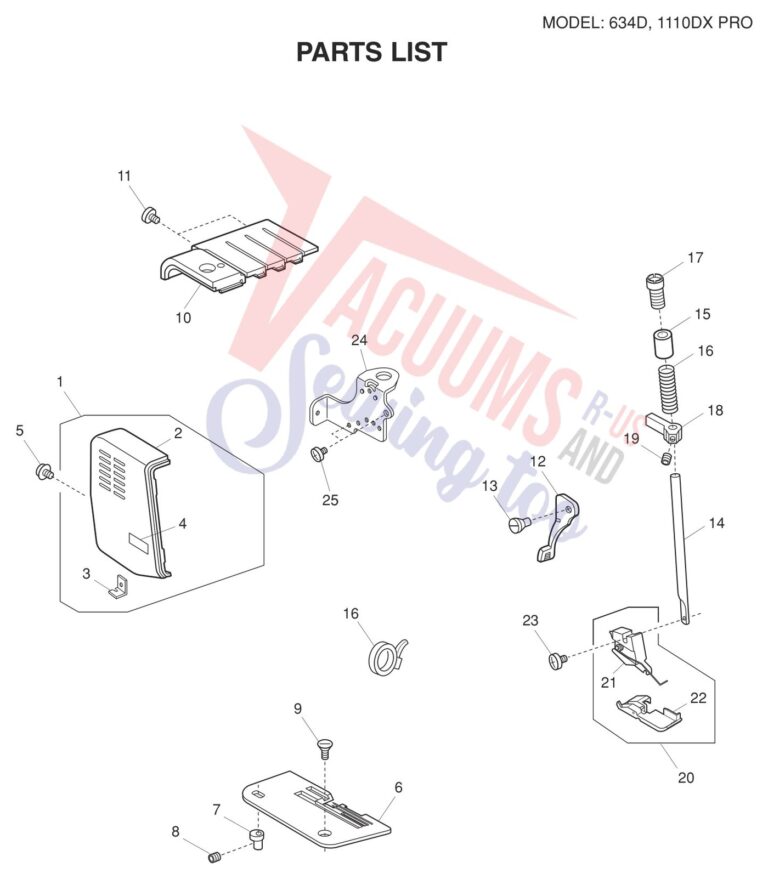 Janome 634D V2 schematic page 7 preview