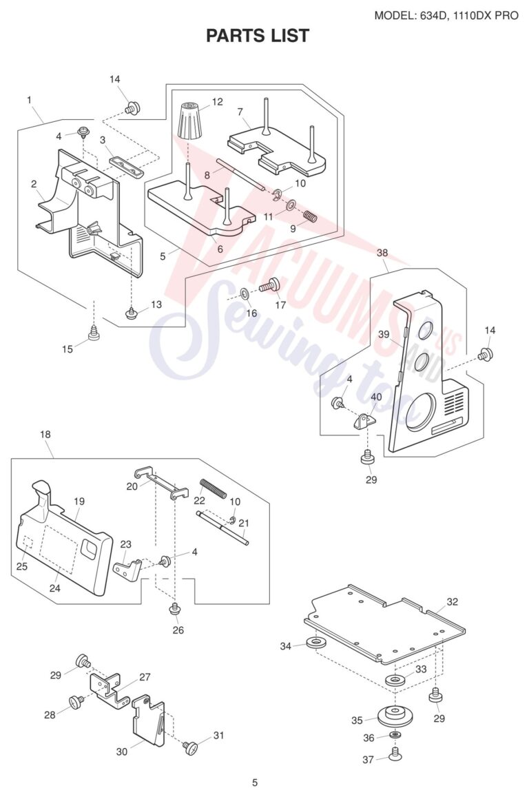 Janome 634D V2 schematic page 8 preview