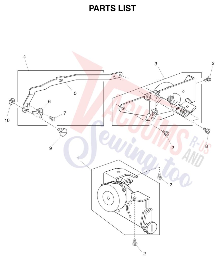 Janome 6600P exploded schematic diagram (page 3)