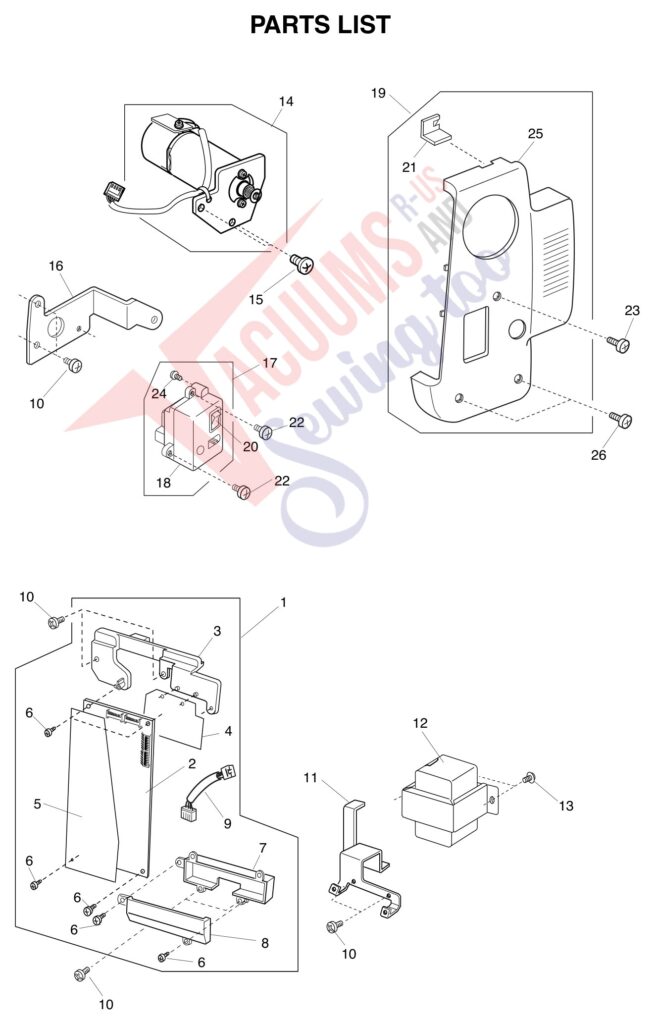 Janome 6600P exploded schematic diagram (page 5)