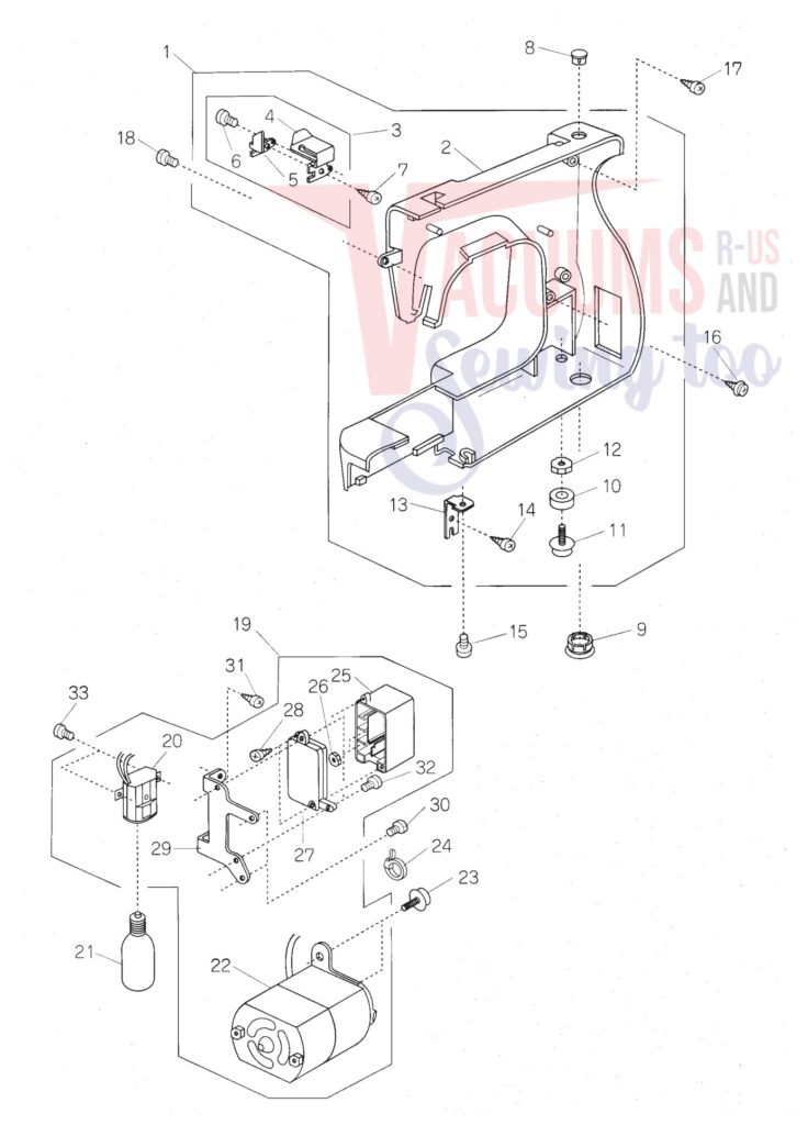 Janome 660 exploded schematic diagram (page 1)