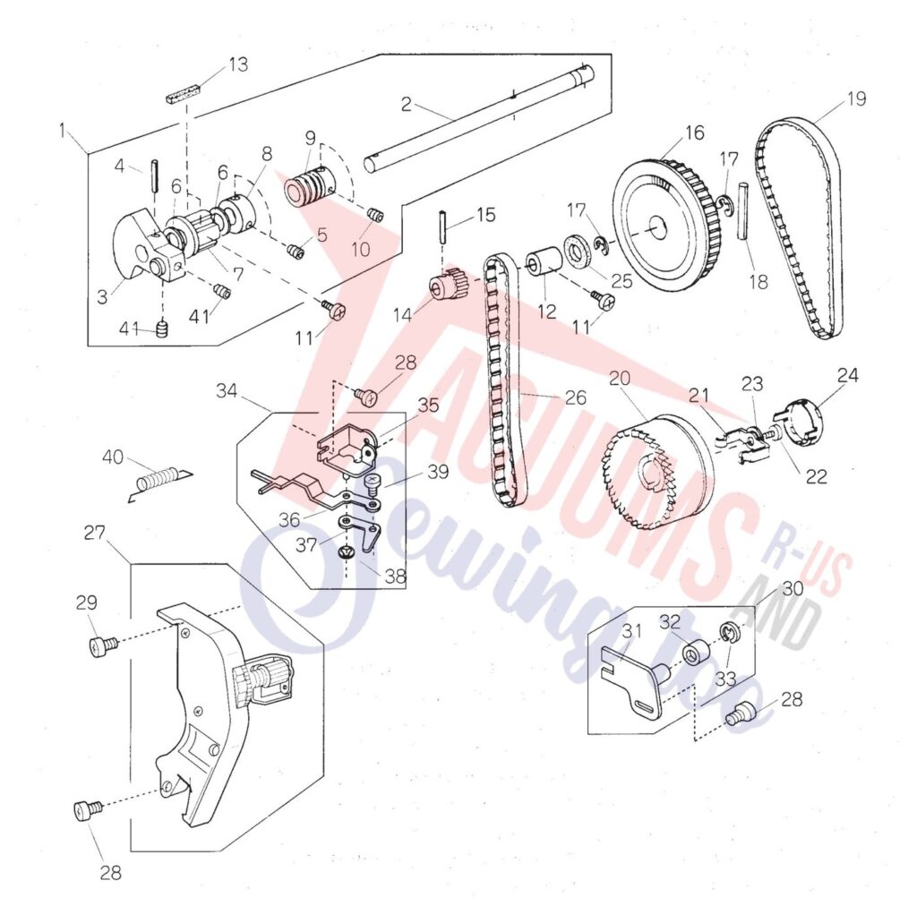 Janome 660 exploded schematic diagram (page 4)