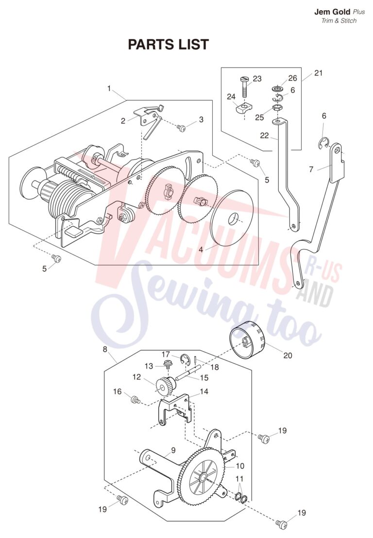 Janome 661G schematic page 7 preview