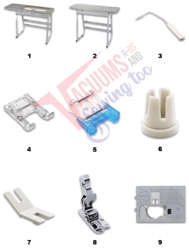 Janome 6650 exploded schematic diagram (page 10)