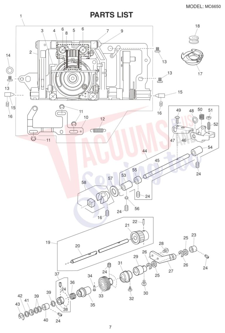 Janome 6650 schematic page 17 preview