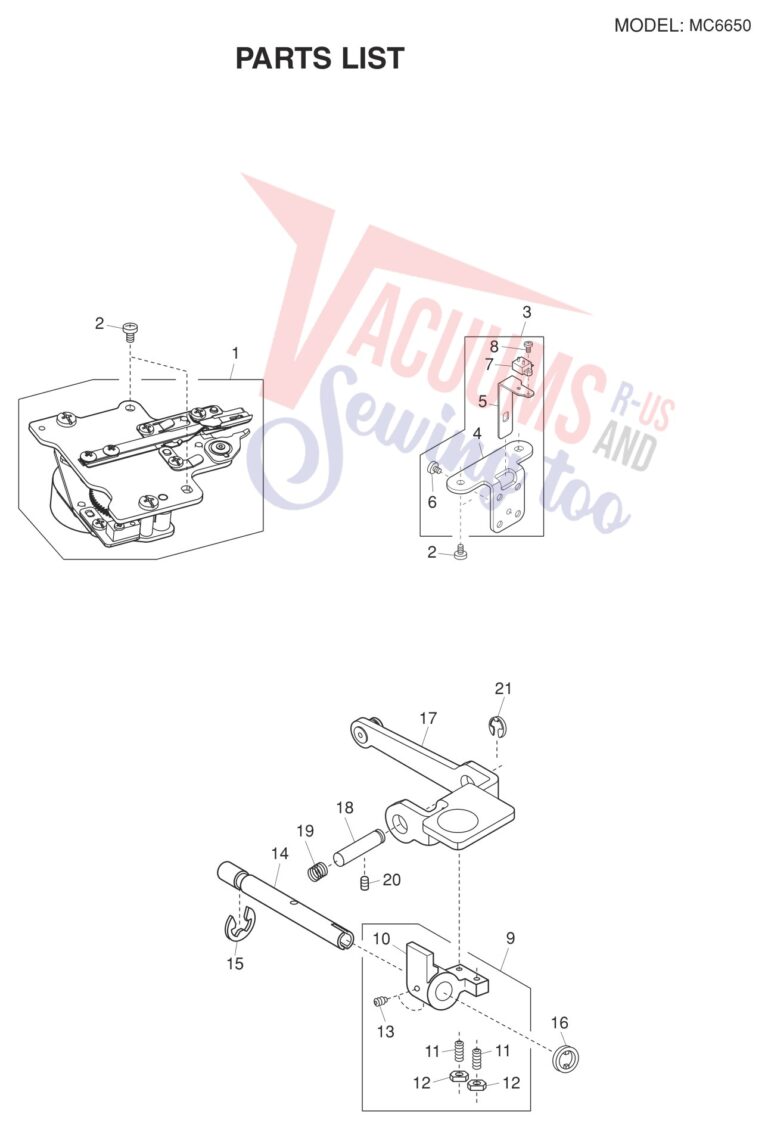 Janome 6650 schematic page 19 preview