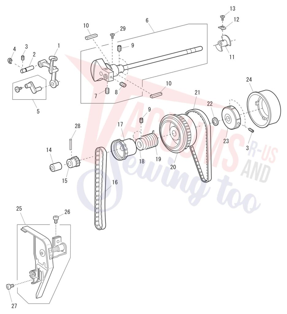Janome 7061NX exploded schematic diagram (page 4)