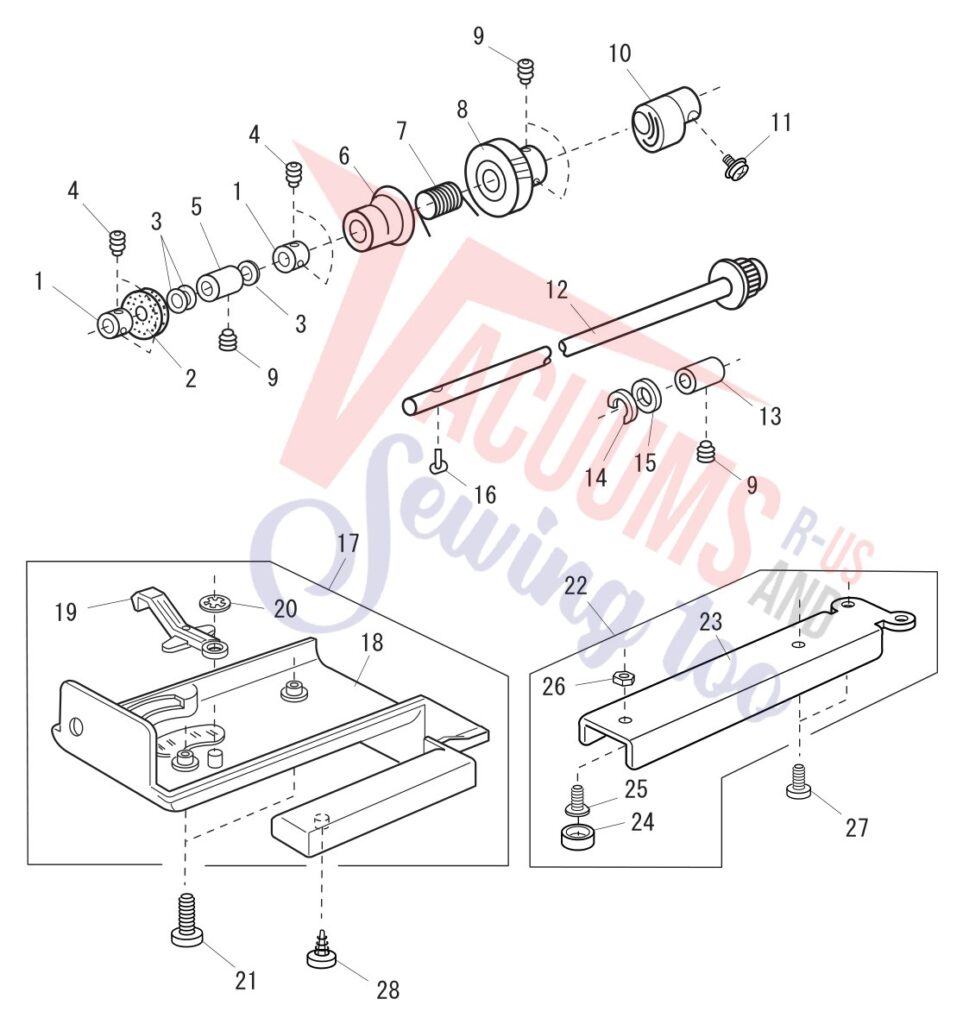 Janome 7061NX exploded schematic diagram (page 5)