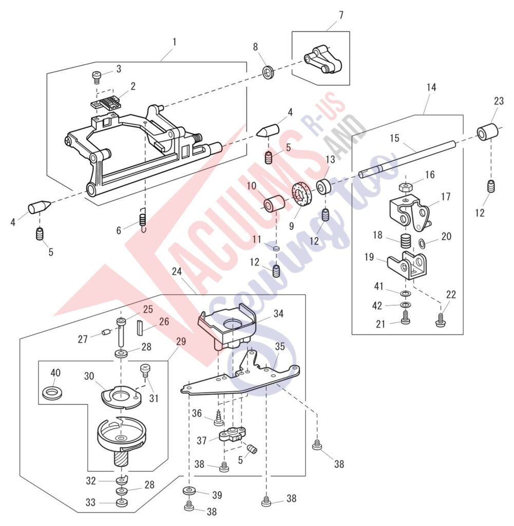 Janome 7061NX exploded schematic diagram (page 7)