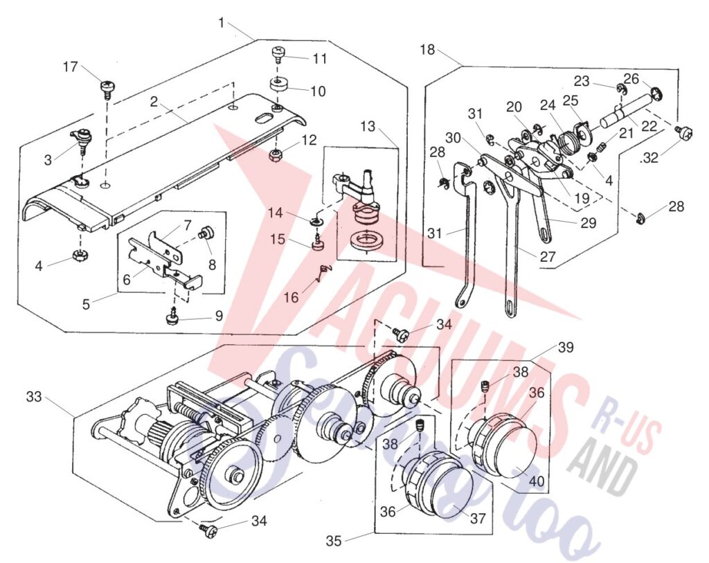 Janome 712T exploded schematic diagram (page 5)