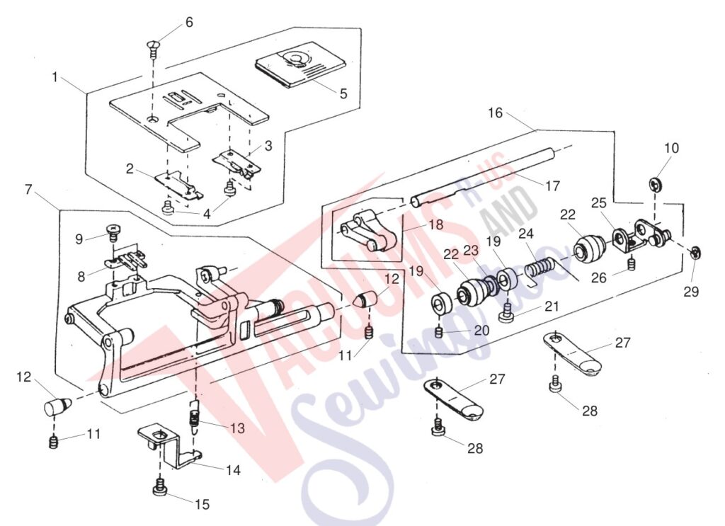 Janome 712T exploded schematic diagram (page 6)