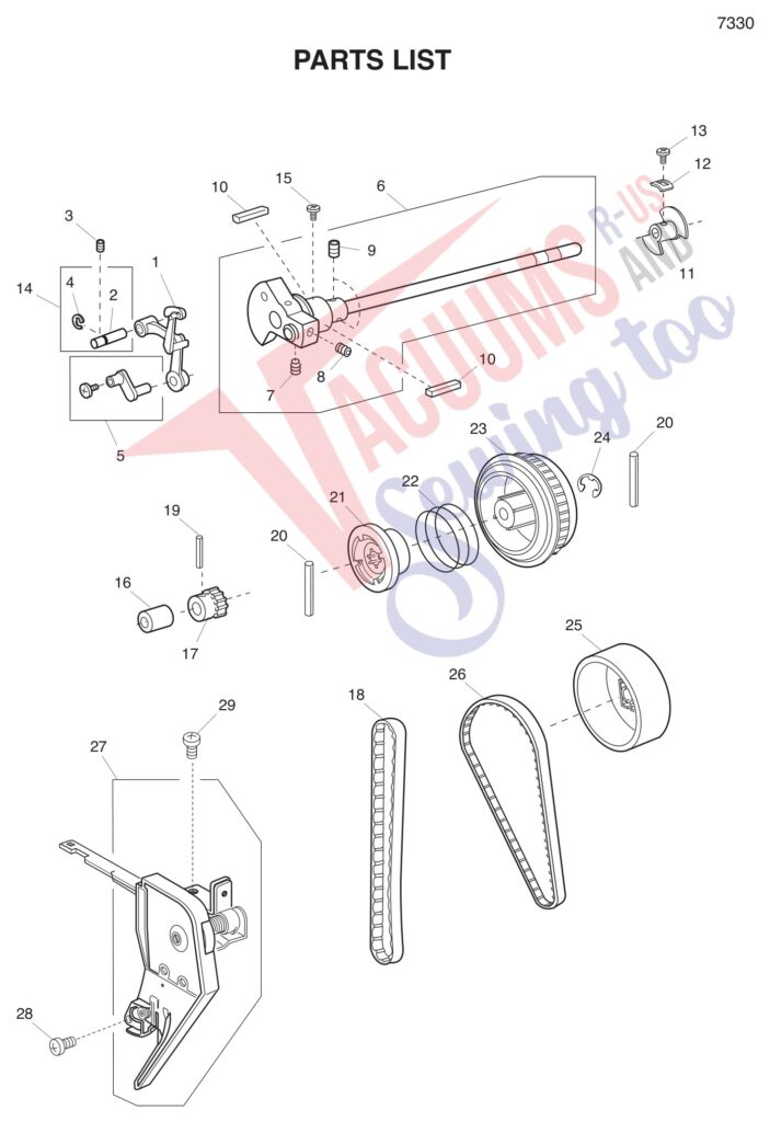 Janome 7330 exploded schematic diagram (page 4)