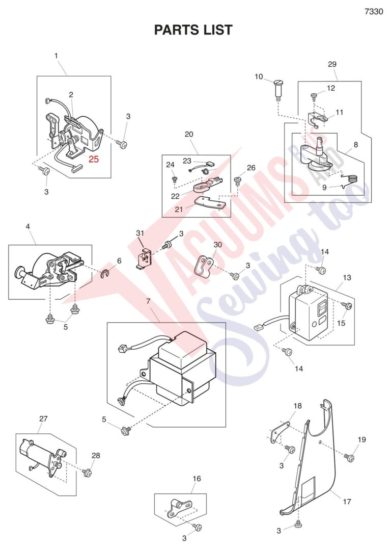 Janome 7330 schematic page 8 preview
