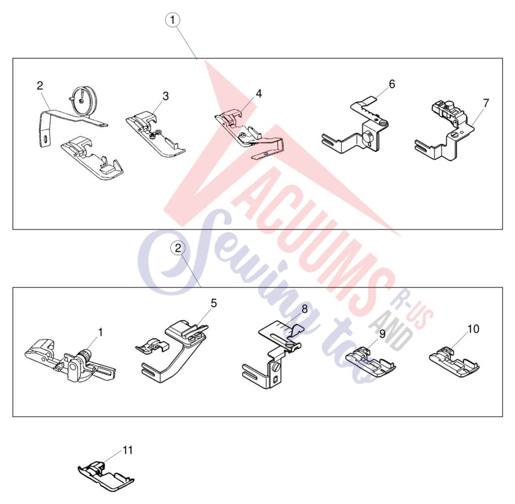 Janome 734D exploded schematic diagram (page 4)
