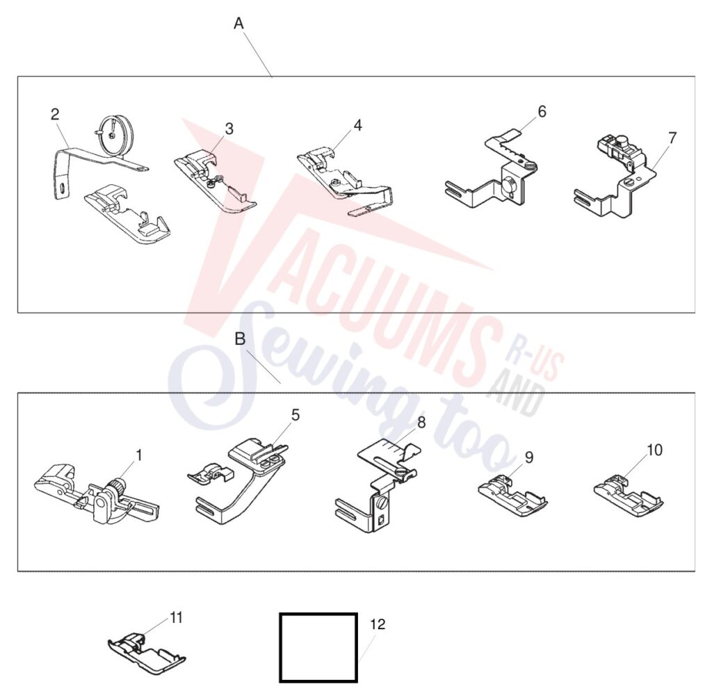 Janome 744D exploded schematic diagram (page 4)