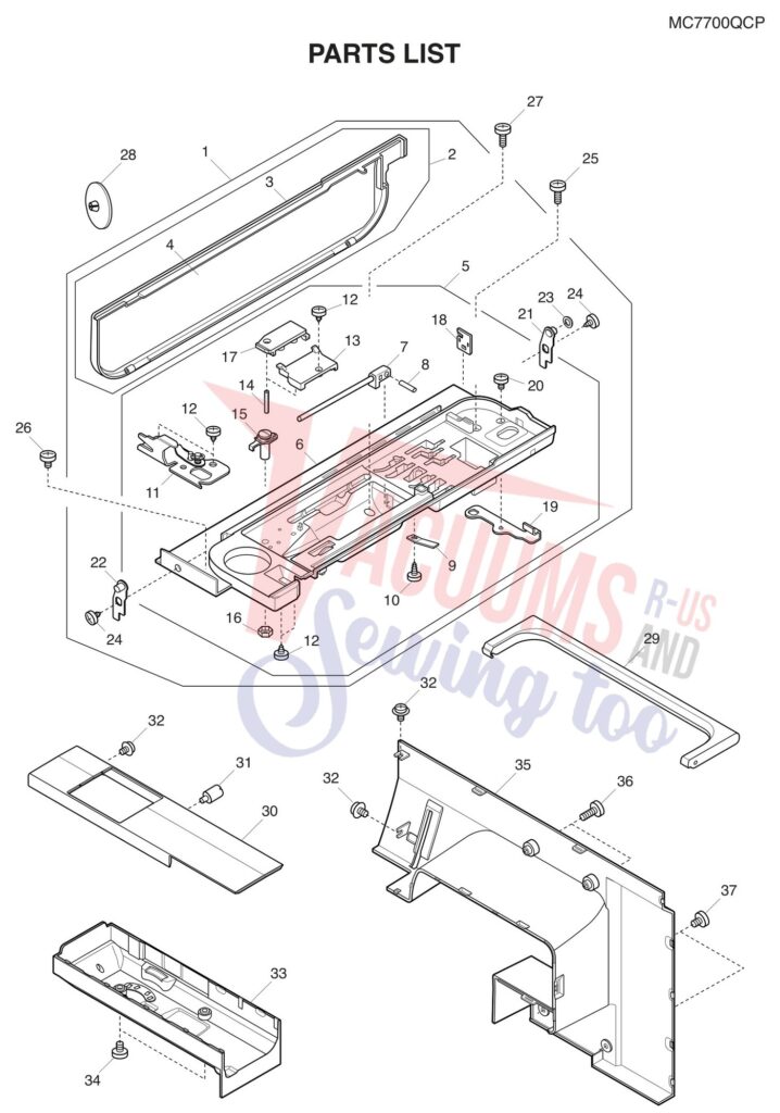 Janome 7700QCP exploded schematic diagram (page 4)