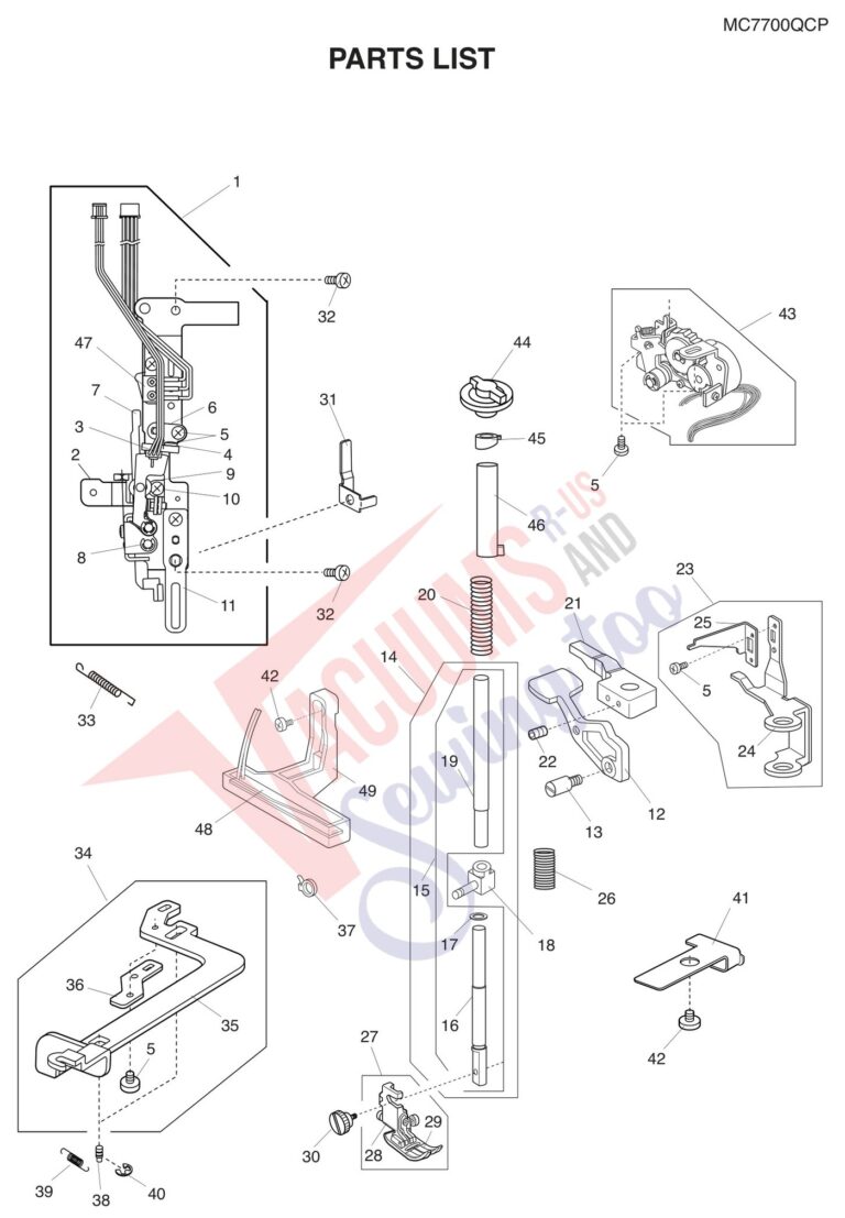 Janome 7700QCP schematic page 6 preview