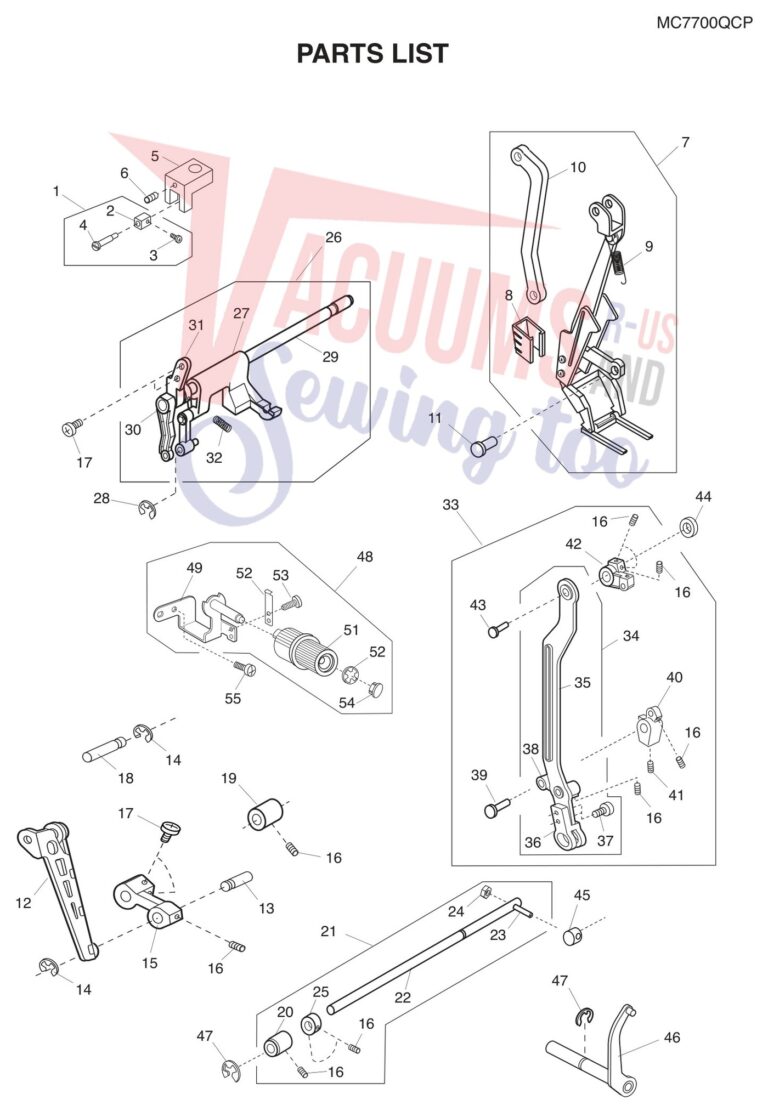Janome 7700QCP schematic page 7 preview