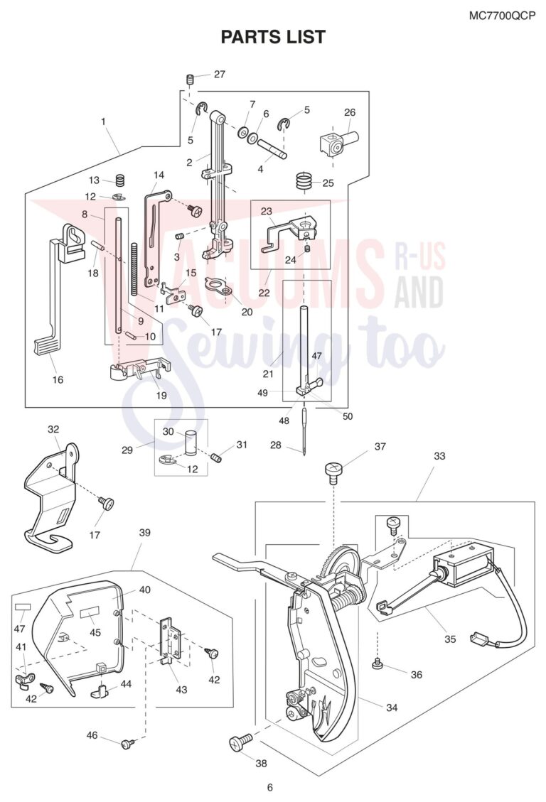 Janome 7700QCP schematic page 8 preview