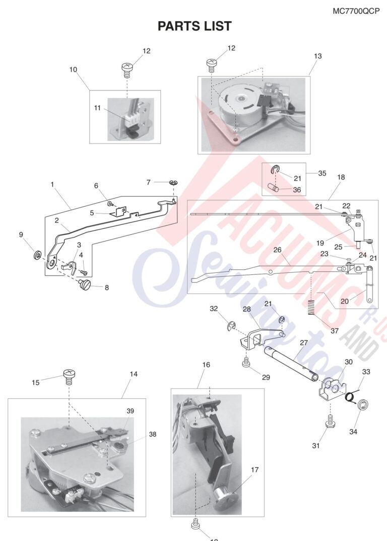 Janome 7700QCP schematic page 9 preview