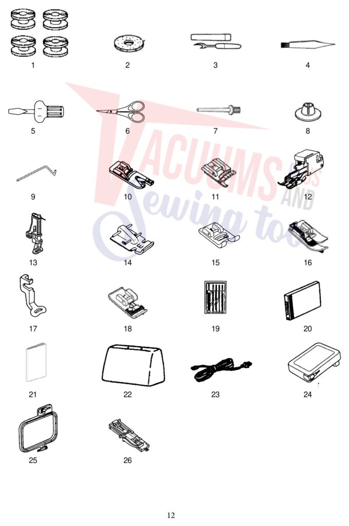 Janome 8000 exploded schematic diagram (page 4)