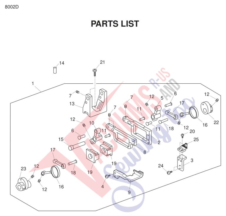 Janome 8002D schematic page 9 preview