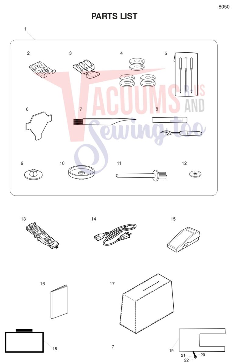 Janome 8050 schematic page 7 preview