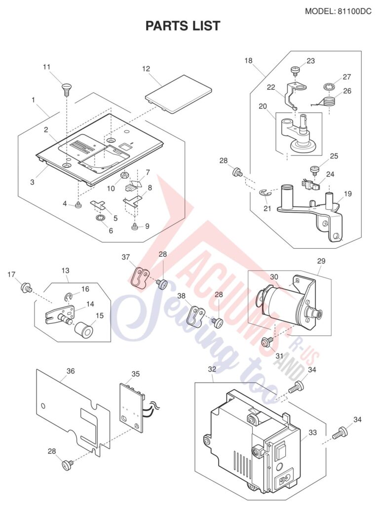 Janome 81100DC schematic page 4 preview